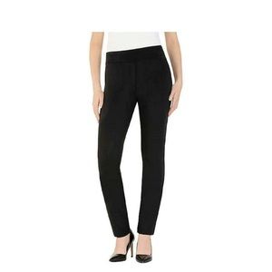 Dalia Pull-On Ponte Pants in Grey